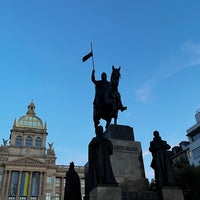 Photo taken at Saint Wenceslas Statue by Gertjan F. on 9/17/2023