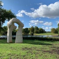 Photo taken at Henry Moore&amp;#39;s Travertine Arch by Eva W. on 10/2/2019