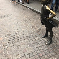 Photo taken at Fearless Girl by G. Sax on 9/11/2022