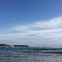 Photo taken at Yuigahama Beach by No K. on 10/2/2016