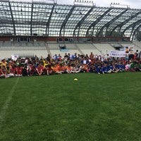 Photo taken at Stade des Alpes by Ayhan S. on 5/31/2016