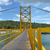 Photo taken at Suspension Bridge Lembongan - Ceningan by Moath on 12/24/2019