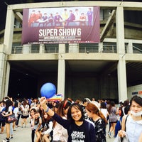 Photo taken at SUPER SHOW 6 SUPER JUNIOR WORLD TOUR IN BKK by Nattinan C. on 1/11/2015