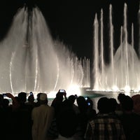 Photo taken at The Dubai Fountain by mohamed r. on 4/12/2013