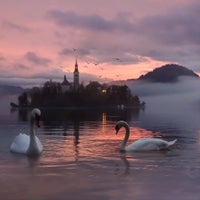 Photo taken at Lake Bled by Adolfo R. on 11/18/2016