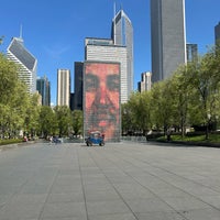Photo taken at Crown Fountain by Neyla E. on 4/22/2024