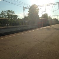 Photo taken at Ж/д станция «Старый Петергоф» by Витя М. on 5/27/2013