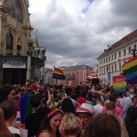Photo taken at Prague Pride Parade 2016 by Nelli G. on 8/13/2016