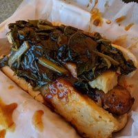 Photo taken at Delia&amp;#39;s Chicken Sausage Stand by Timothy C. on 4/16/2019