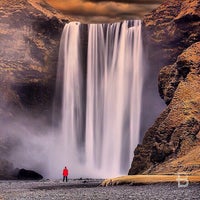 Photo taken at Skógafoss by Bawal on 7/5/2015