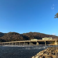 Photo taken at Togetsu-kyo Bridge by ば on 2/10/2024