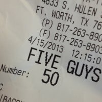 Photo taken at Five Guys by Jeany C. on 4/15/2013