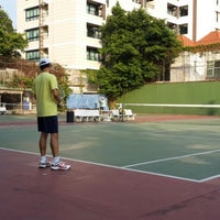 Photo taken at Sirisuk Tennis Court by Kato T. on 4/10/2014