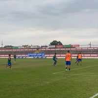 Photo taken at Estádio Proletário Guilherme da Silveira (Moça Bonita) by Alan M. on 9/14/2022