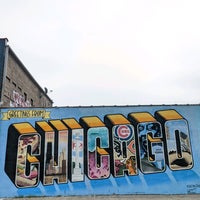 Photo taken at Greetings from Chicago (2015) mural by Victor Ving and Lisa Beggs by Anna L. on 9/4/2021