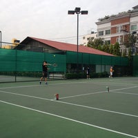 Photo taken at Udomsuk Tennis Court by Tutu P. on 2/24/2013