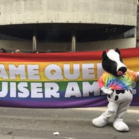 Photo taken at XX Parada do Orgulho LGBT de São Paulo by Vinicius F. on 5/29/2016