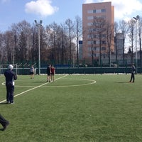 Photo taken at Футбольное поле Гимназии №5 by Nastya M. on 4/16/2014
