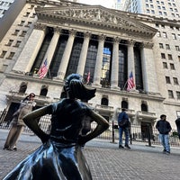 Photo taken at Fearless Girl by Jeremiah G. on 11/14/2022