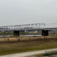 Photo taken at 京王相模原線 多摩川橋梁 by monchhichi™ on 3/24/2024