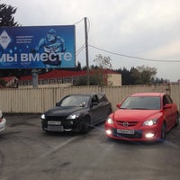 Photo taken at gathering place of street racers by Максим К. on 4/5/2014