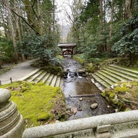 Photo taken at Yahiko Shrine by あきら あ. on 3/17/2024