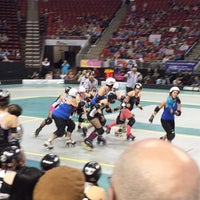 Photo taken at Rat City Rollergirls at Key Arena by George B. on 4/26/2015