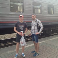 Photo taken at Novosibirsk Railway Station by Dasha K. on 5/9/2013