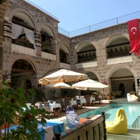Photo taken at Kanuni Kervansaray Historical Hotel by Özgür Ç. on 8/3/2019