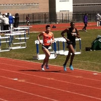 Photo taken at CUNY Queens College Track by Kenneth T. on 4/7/2013