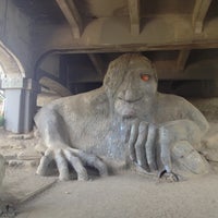 Photo taken at The Fremont Troll by Jess K. on 5/3/2013