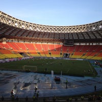 Photo taken at Luzhniki Stadium by Лев Р. on 5/10/2013