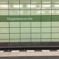 Photo taken at U Magdalenenstraße by Maximilian R. on 5/25/2016