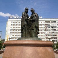Photo taken at Памятник Петру и Февронии by Nikolai Z. on 6/19/2013