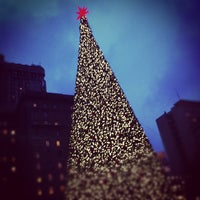 Photo taken at Union Square Christmas Tree by Mark E S. on 12/16/2012