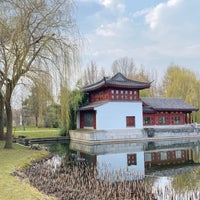 Photo taken at Chinesischer Garten des wiedergewonnenen Mondes by Megan Allison on 3/26/2021