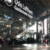 Photo taken at Gardermoen Railway Station by Joshua H. on 10/13/2019