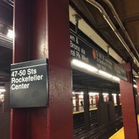 Photo taken at MTA Subway - 47th-50th St/Rockefeller Center (B/D/F/M) by Masashi S. on 4/26/2013
