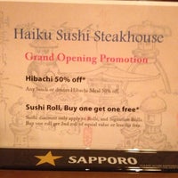 Снимок сделан в Haiku Sushi Steakhouse пользователем Chris F. 10/10/2012