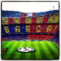 Photo taken at Camp Nou by Xavi P. on 5/1/2013