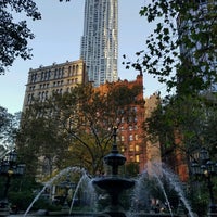 Photo taken at City Hall Park Fountain by Joe on 11/5/2021