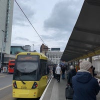 Photo taken at Piccadilly Gardens Bus Station by Marina M. on 4/14/2019