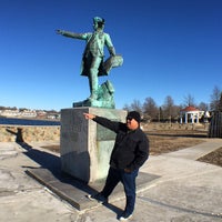 Photo taken at Rochambeau Statue by Robin H. on 3/19/2015