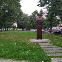 Photo taken at Park Thákurova by Taneli on 9/19/2021