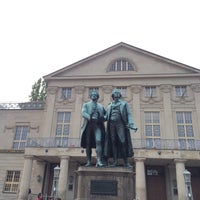 Photo taken at Goethe-Schiller-Denkmal by Kris T. on 5/19/2018