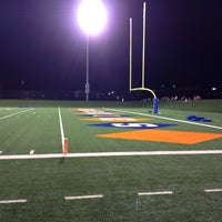 Photo taken at Dunham Field at HBU Stadium by Jay J. on 8/11/2013