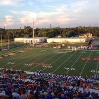 Photo taken at Dunham Field at HBU Stadium by Jay J. on 9/7/2014