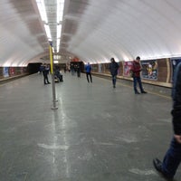 Photo taken at Зупинка «Станція метро «Осокорки» by Konstantin K. on 12/15/2017