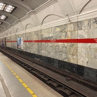 Photo taken at metro Kirovsky Zavod by Yaroslava K. on 7/5/2021