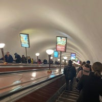 Photo taken at metro Kirovsky Zavod by Yaroslava K. on 10/11/2021